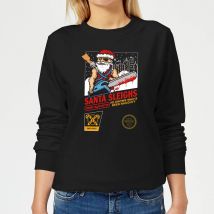 Santa Sleighs - Damen Weihnachtspullover – Schwarz - 5XL