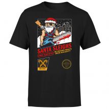 Santa Sleighs - Black T-Shirt - 5XL