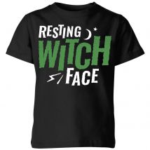 Resting Witch Face Kids' T-Shirt - Black - 7-8 Years - Black