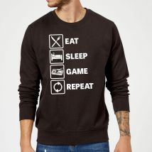 Eat Sleep Game Repeat Sweatshirt - Black - L