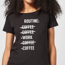Coffee Routine Women's T-Shirt - Black - 3XL
