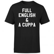 Full English and a Cuppa T-Shirt - Black - M - Black