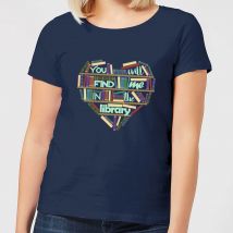 You Will Find Me In The Library Women's T-Shirt - Navy - S - Navy