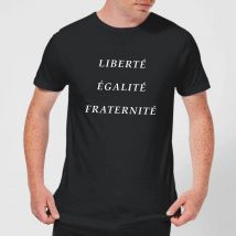T-Shirt Homme Liberté Égalité Fraternité - Noir - 5XL