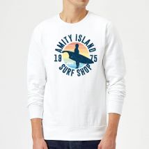 Sweat Homme Les Dents de la mer - Amity Surf Shop - Blanc - S