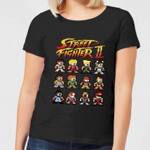 Street Fighter 2 Pixel Characters Damen T-Shirt - Schwarz - S