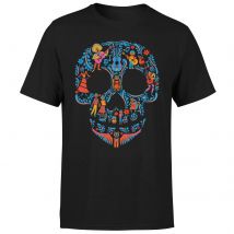 Coco Skull Pattern Männer T-Shirt - Schwarz - 4XL