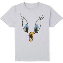 Looney Tunes Tweety Face Men's T-Shirt - White - 5XL