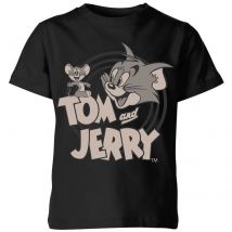Tom & Jerry Circle Kinder T-Shirt - Schwarz - 7-8 Jahre