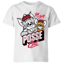 Tom & Jerry Posse Cat Kinder T-Shirt - Weiß - 3-4 Jahre