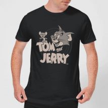 Tom & Jerry Circle Herren T-Shirt - Schwarz - 3XL