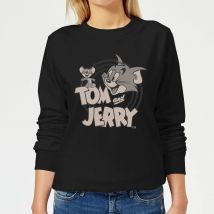 Tom & Jerry Circle Damen Pullover - Schwarz - XS