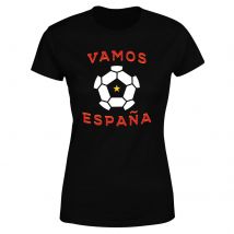T-Shirt Femme Vamos España Football - Noir - 3XL