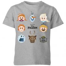Die Eiskönigin Emoji Heads Kinder T-Shirt - Grau - 11-12 Jahre