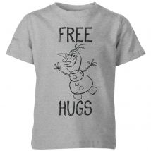 Die Eiskönigin Olaf Free Hugs Kinder T-Shirt - Grau - 3-4 Jahre