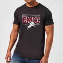 East Mississippi Community College Distressed Lion Men's T-Shirt - Black - XXL