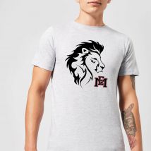 East Mississippi Community College Lion Head and Logo Men's T-Shirt - Grey - XXL