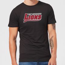 East Mississippi Community College Lions Script Logo Men's T-Shirt - Black - S