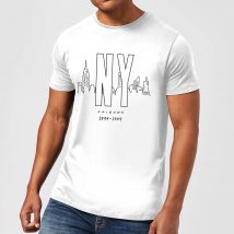 Friends NY Skyline Herren T-Shirt - Weiß - 5XL