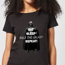 Star Wars Classic Eat Sleep Rule The Galaxy Repeat Damen T-Shirt - Schwarz - L