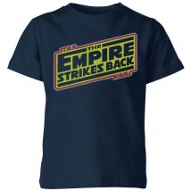 Star Wars Classic Empire Strikes Back Logo Kinder T-Shirt - Navy Blau - 11-12 Jahre