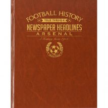 Arsenal Football Newspaper Book - Brown Leatherette