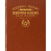 Celtic Europe Football Newspaper Book Brown Leatherette