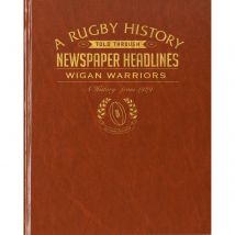 Wigan Warriors Rugby Newspaper Book - Brown Leatherette