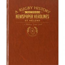 St Helens Rugby Newspaper Book - Brown Leatherette