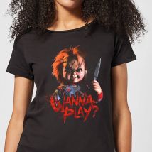 Chucky  Wanna Play? Damen T-Shirt - Schwarz - 5XL