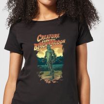 Universal Monsters Der Schrecken Vom Amazonas Illustrated Damen T-Shirt - Schwarz - 3XL