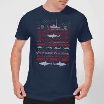 Jaws Christmas Great White Christmas Herren T-Shirt - Navy Blau - XXL