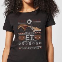 E.T. the Extra-Terrestrial Be Good or No Presents Women's T-Shirt - Black - M