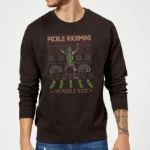 Rick and Morty Pickle Rick Weihnachtspullover – Schwarz - XL