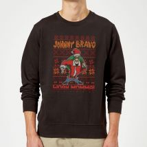 Johnny Bravo Johnny Bravo Pattern Weihnachtspullover – Schwarz - S