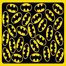 Buckle-Down DC Comics Batman Logo Scattered Placemat - Black/Yellow