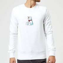Unicorn Snowman Christmas Sweatshirt - White - M - White