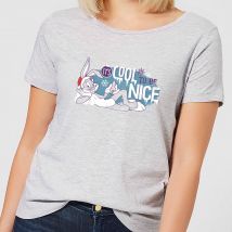 Looney Tunes Its Cool To Be Nice Women's Christmas T-Shirt - Grey - S