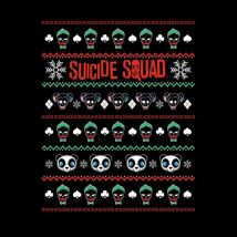 DC Comics Suicide Squad Knit Pattern Damen Weihnachtspullover – Schwarz - XL