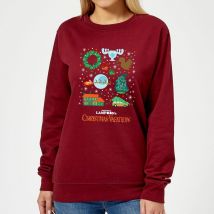 National Lampoon Griswold Christmas Starter Pack Damen Weihnachtspullover – Burgund - S