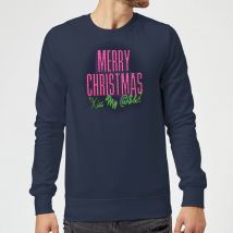 National Lampoon Merry Christmas (Kiss My @$$) Weihnachtspullover – Navy - XL
