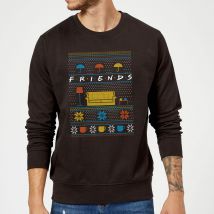 Friends Sofa Knit Weihnachtspullover – Schwarz - S