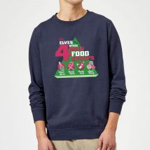 Elf Food Groups Weihnachtspullover – Navy - M