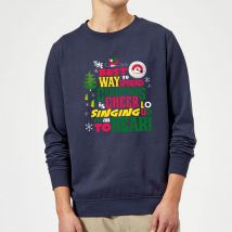 Elf Christmas Cheer Weihnachtspullover – Navy - XL