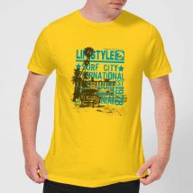 Surf City Men's T-Shirt - Yellow - XS