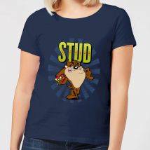 Looney Tunes Stud Taz Women's T-Shirt - Navy - L