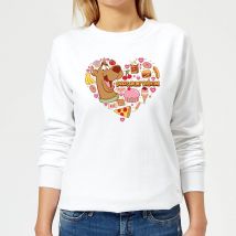 Scooby Doo Snacks Are My Valentine Women's Sweatshirt - White - XS