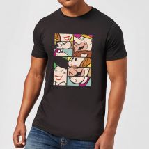The Flintstones Cartoon Squares Men's T-Shirt - Black - M