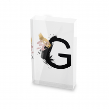 Wabi-Sabi - Letter Glass Block - 80mm x 60mm - G