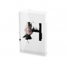 Wabi-Sabi - Letter Glass Block - 80mm x 60mm - H